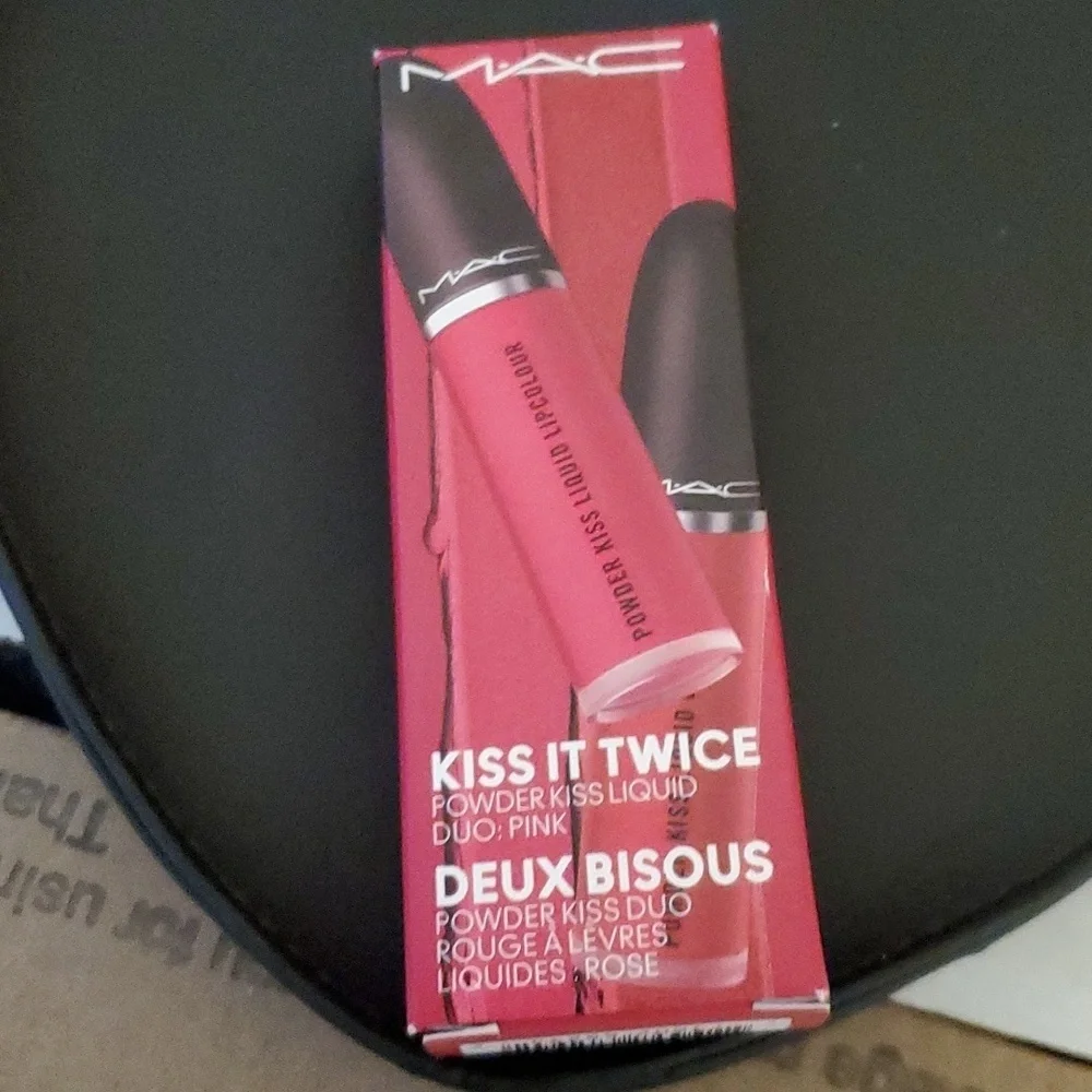 MAC cosmetics kiss it twice powder kiss‎ liquid duo pink new